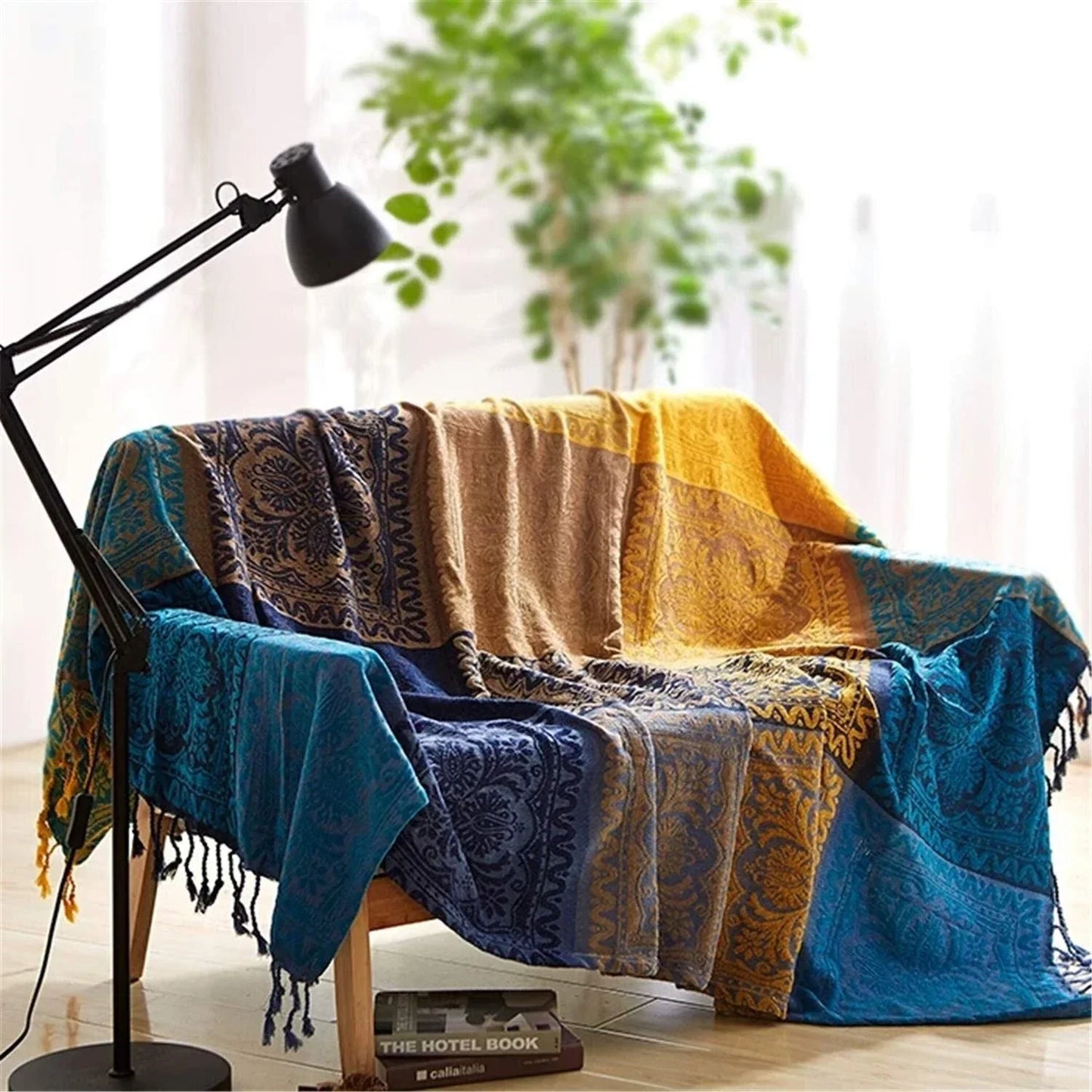 Morocco Chenille Couch Cover Blanket